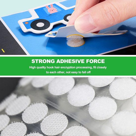 VELCRO® Merk Wit Stick On Coins Keuze van haak & lus 22mm, Sticky Dots Dubbelzijdige zelfklevende pads, kleverige munten, sterke zelfklevende stippen (lus, 10 munten