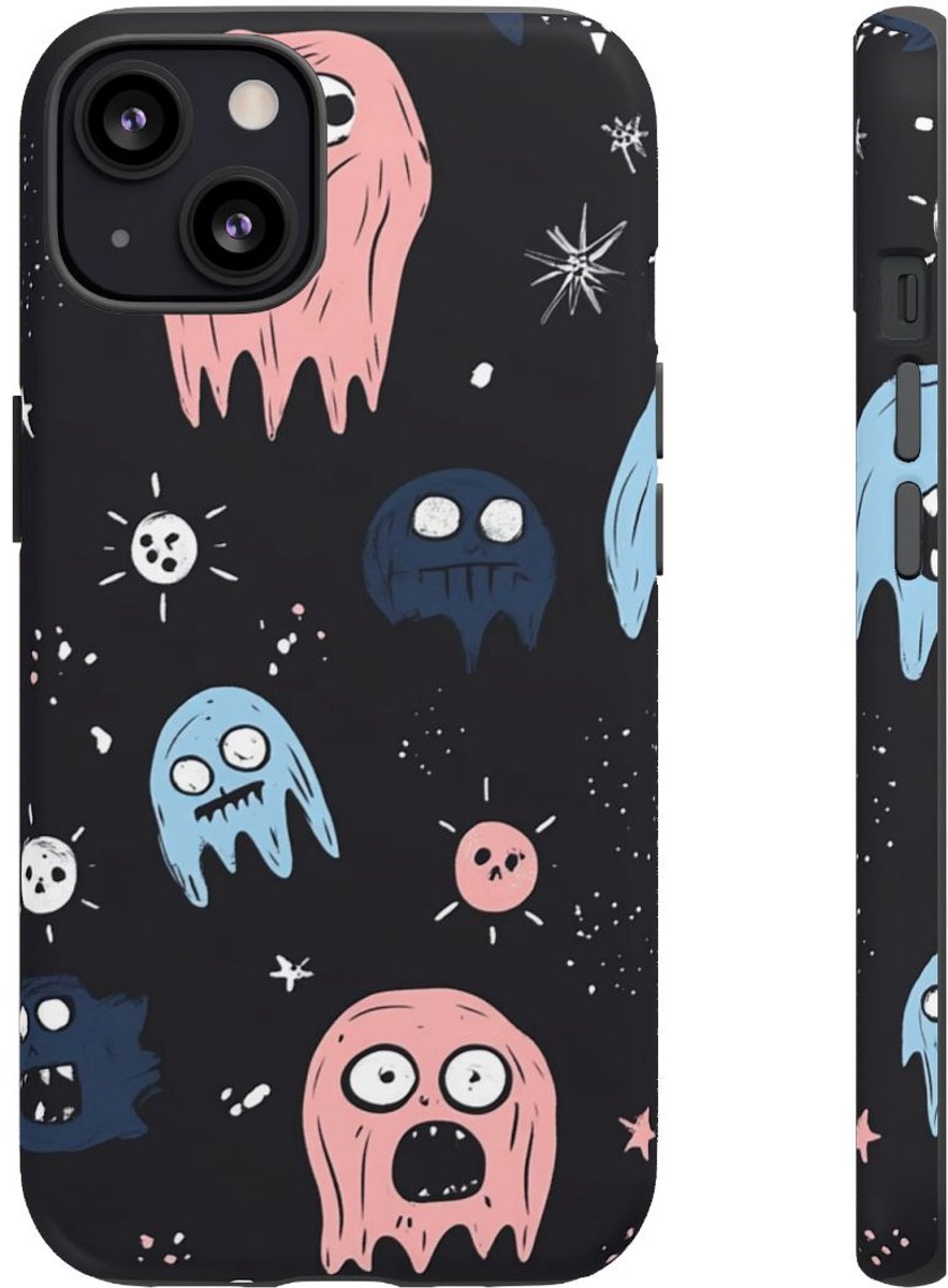 Schattige Horror-Spookjes Patroon – Telefoonhoesje Geschikt voor iPhone 13