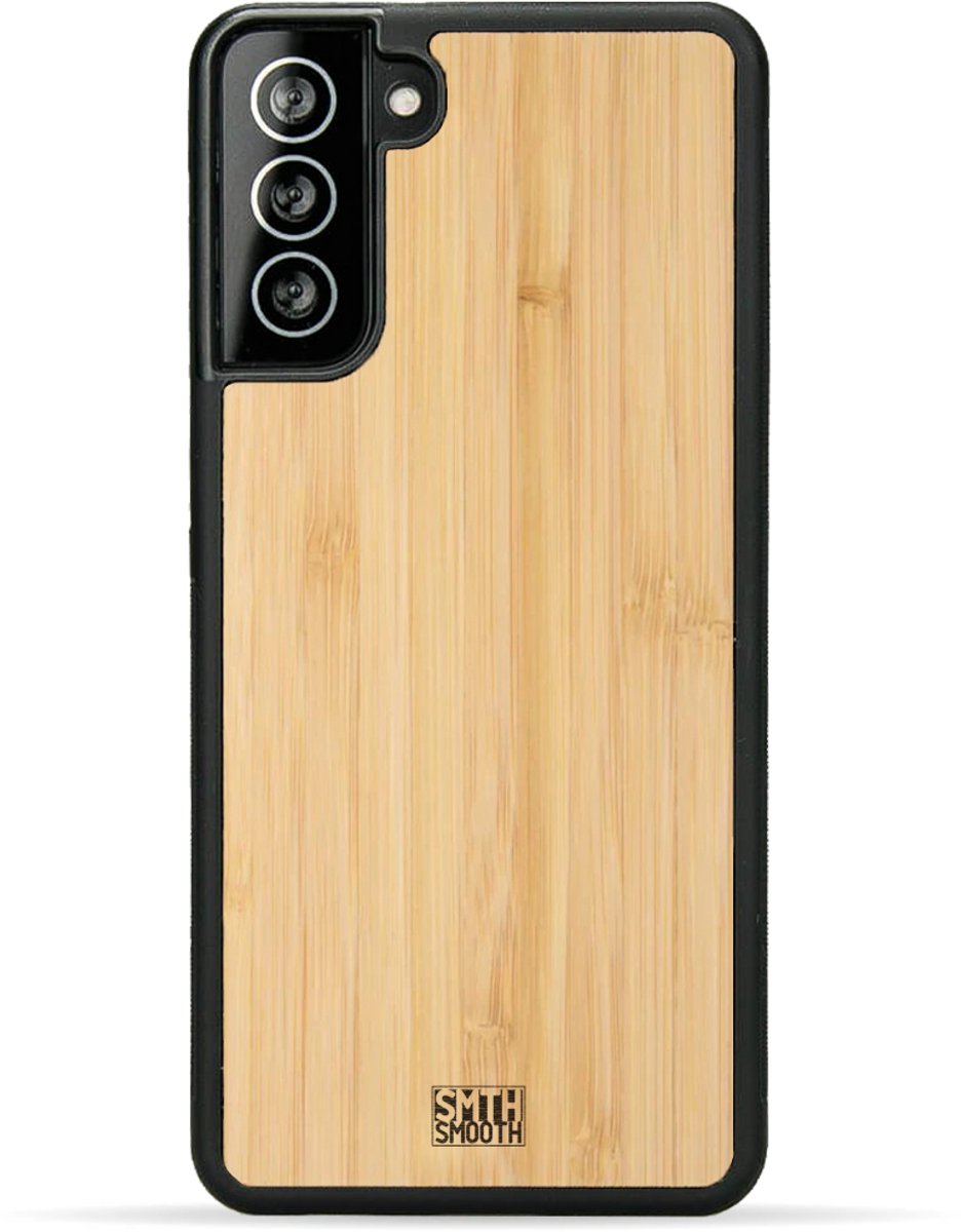 SMOOTH houten Samsung Galaxy A56 hoesje - BAMBOE - stijlvol en beschermend - gemaakt van echt hout en TPU - ecologisch en duurzaam