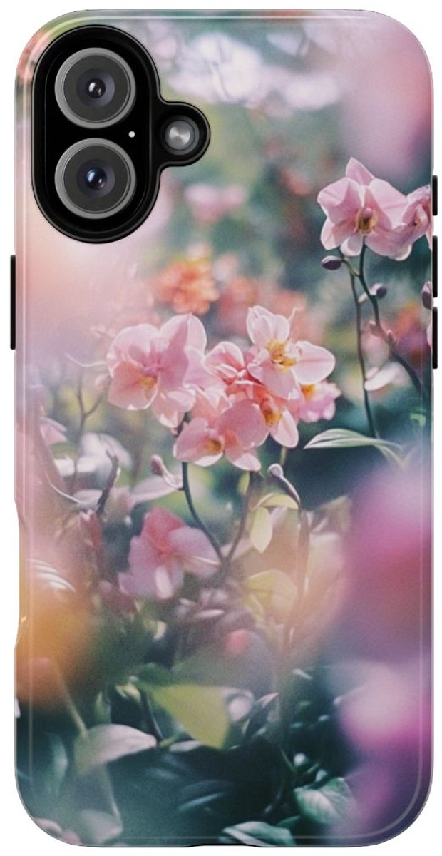 Zachte Roze Orchideeën Bloemenprint – Telefoonhoesje Geschikt voor iPhone 16 Plus