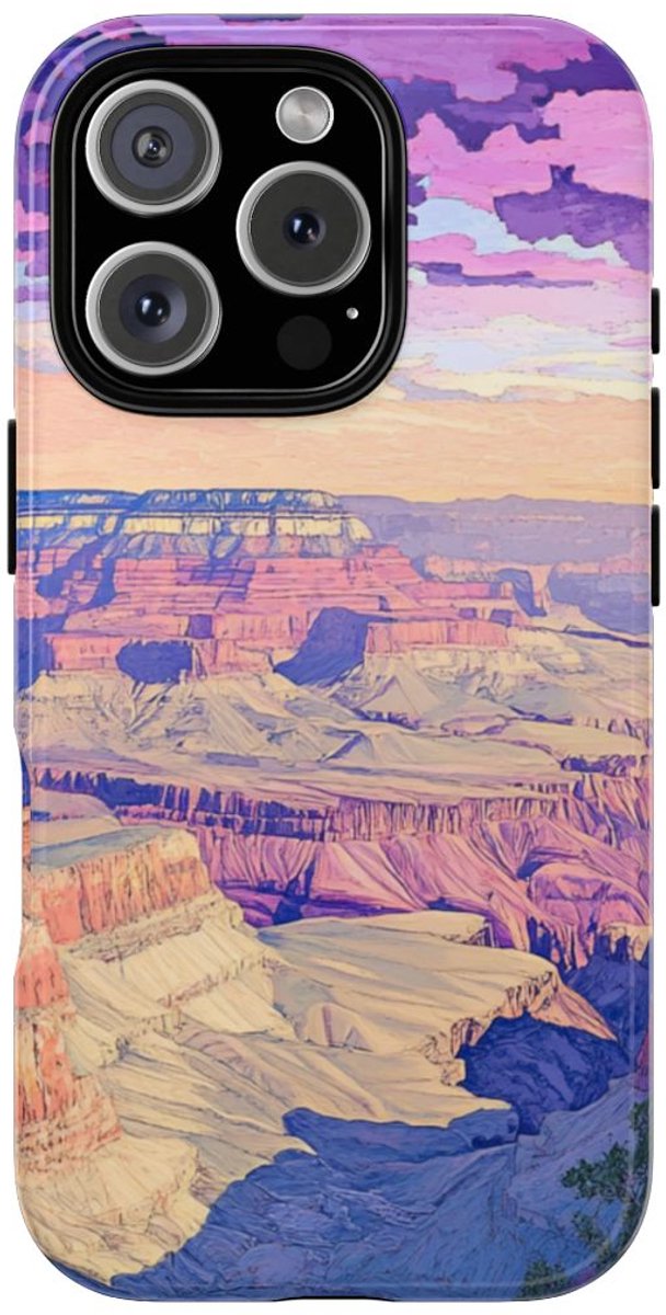 Kleurrijk Canyonlandschap – Telefoonhoesje Geschikt voor iPhone 16 Pro