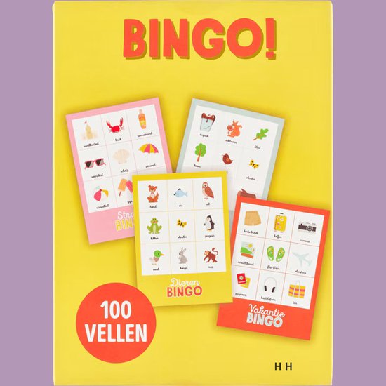 vakantie bingo - autobingo - 100 vellen - dierenbingo - bosbingo - educatief reisspel - spel voor kids
