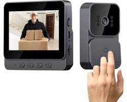 Draadloze Slimme Video Deurbel met Scherm – Smart doorbell ,Full HD Camera, 4.3 Inch Monitor, Waterdicht & Nachtzicht
