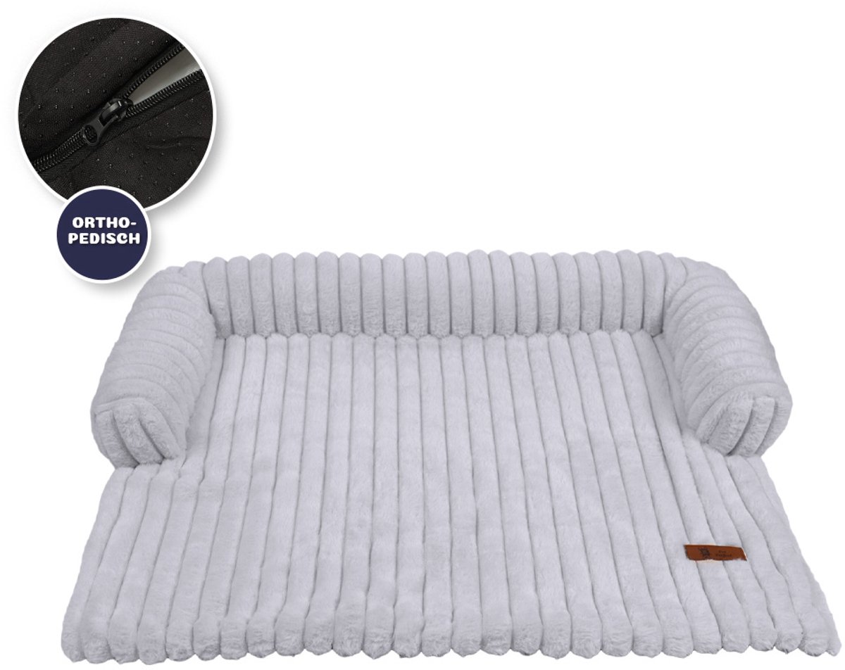 Pet Perfect Luxe Hondendeken – Hondenkleed – Bankbeschermer – Orthopedisch – Wasbaar – Grijs – L