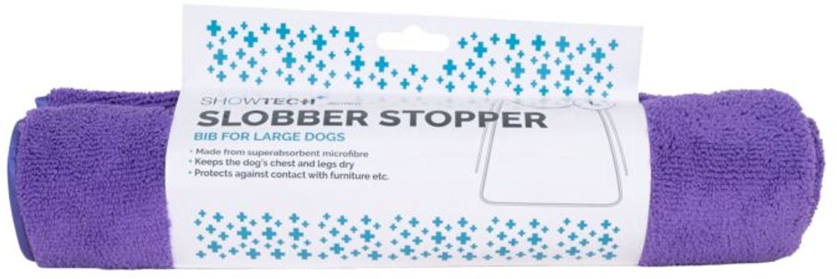 Show Tech+ - Slobber Stopper - Slab voor grote honden - Om kwijl en water op te vangen - Paars