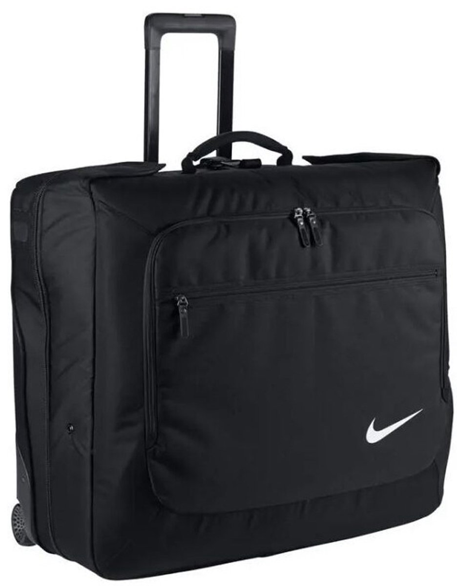 Nike FiftyOne 49 Reiskoffer op Wieltjes 111L Grote Sporttas Teamtas 65 x 60 x 30 cm – Met Trekstang en Voorvakken Koffer Zwart