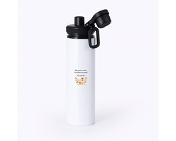 Hacebo® - mijn papa is meer dan alleen papa hij is ook mijn super dad waterfles met draaidop zwart - Vader - super papa - vader cadeautjes - vaderdag - verjaardag - geschenk - kado - vader artikelen - water fles - 850ML