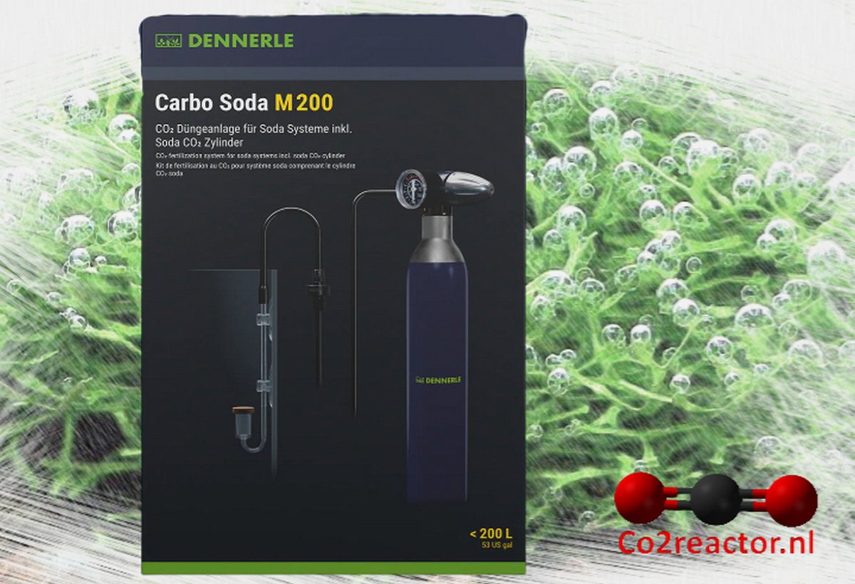 Dennerle Carbo Soda M200 - Aquarium CO2 systeem met sodafles - Voor Aquaria tot 200 Liter