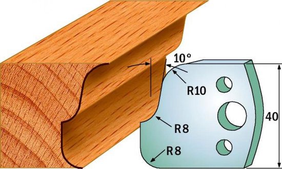 CMT - Couteaux à profil pour tête de fraisage à profil - Fraise - Outils de coupe - Fraise à profil - 1 Pièce(s)