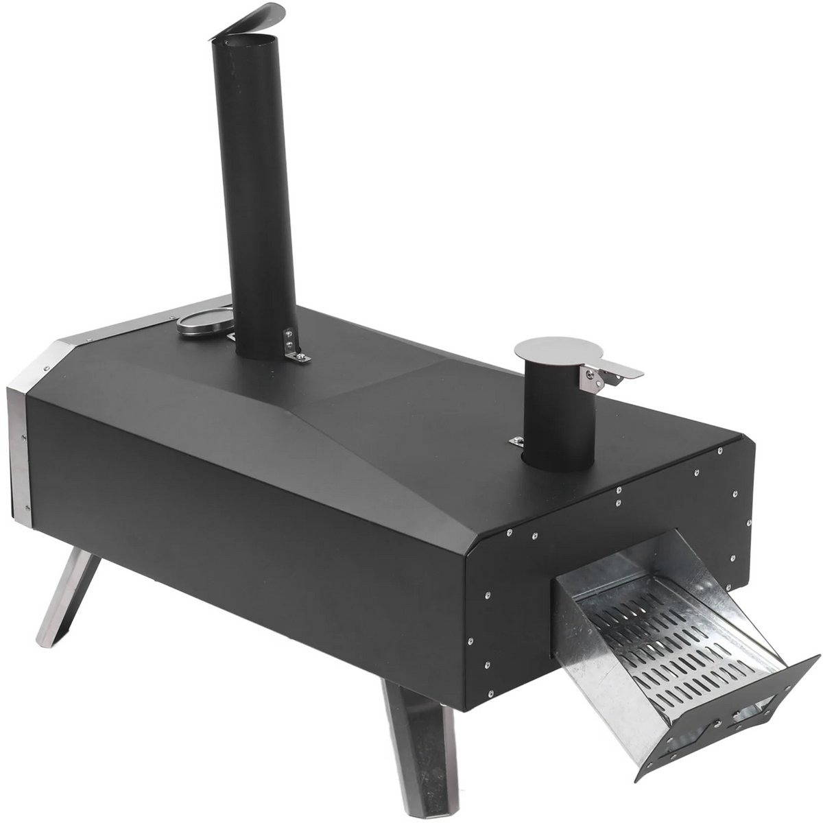 Outdoor pizza oven - Voor achtertuin & kamperen - Draagbare 12-inch houtgestookte oven - Roestvrijstalen buitenkachel