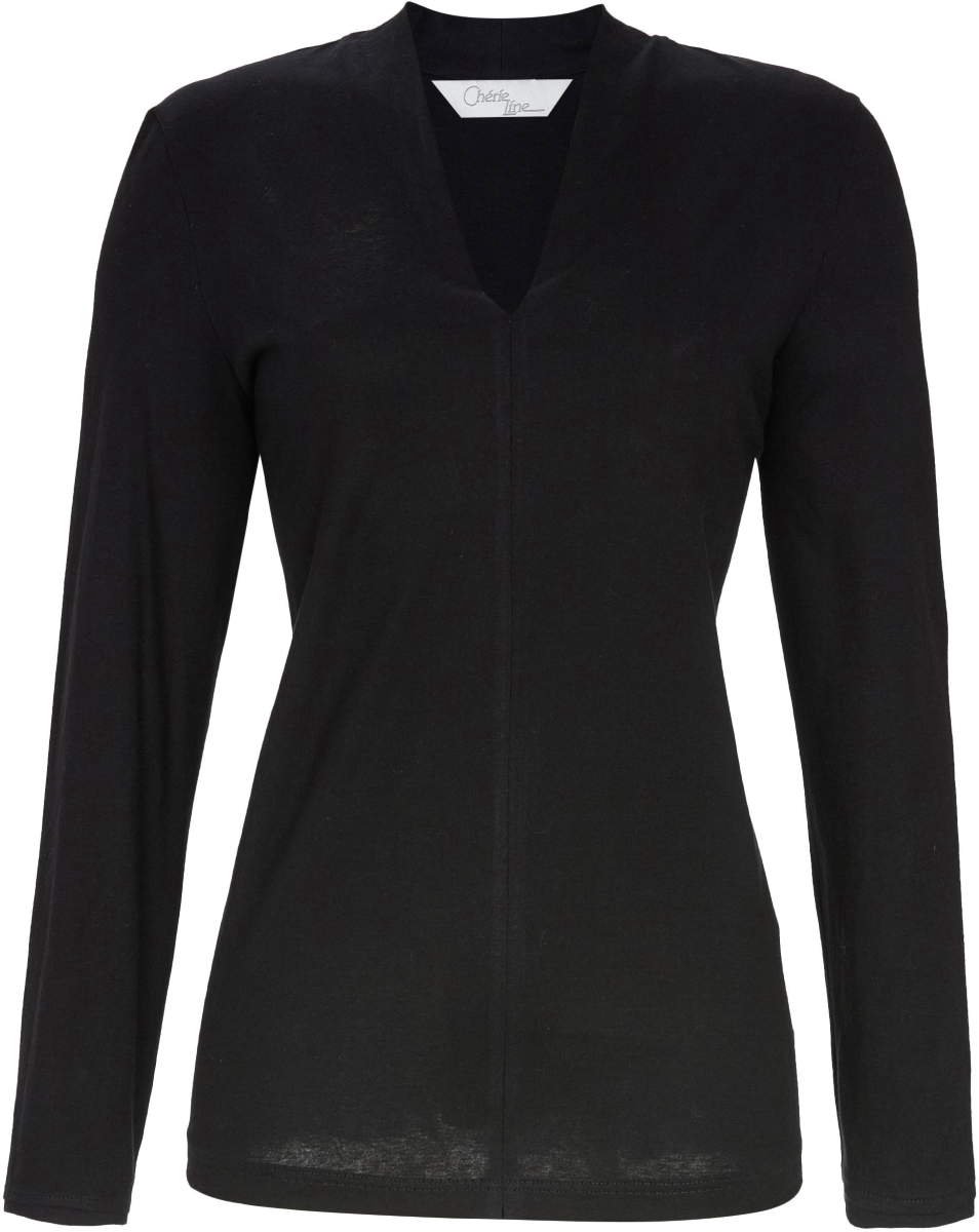Ringella Zwart pyjamashirt Ringella katoen - Zwart - Maat - 38