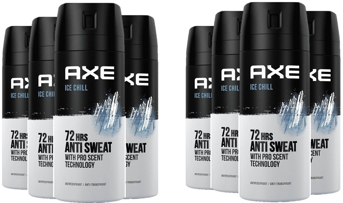 AXE Deo Spray Ice Chill Dry 8 x 150 ml