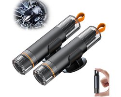 2-in-1 Auto Veiligheidshamer, Noodsleutelhanger Ontsnappingstool Auto Ruitglas Breker en Veiligheidsgordelknip voor Ontsnapping bij Land- en Onderwater Familienoodhulp & Auto Noodontsnappingstools