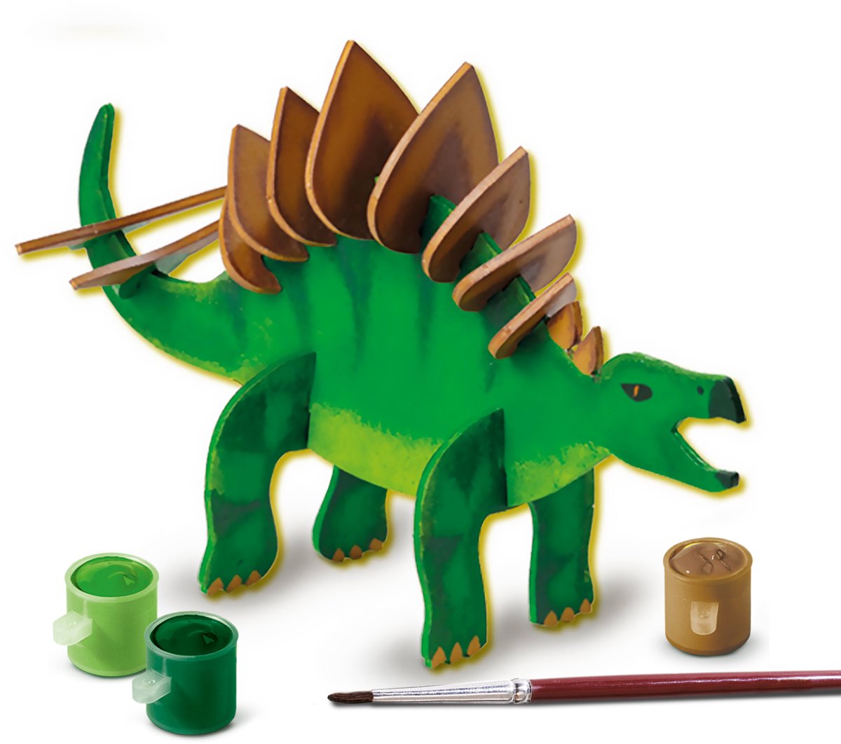 SES Creative Houten Dino Glow in the Dark om te Bouwen en Beschilderen - Voor Jongens vanaf 5 Jaar - Houten Bouwpakket - Schoencadeautjes Sinterklaas — afbeelding 5