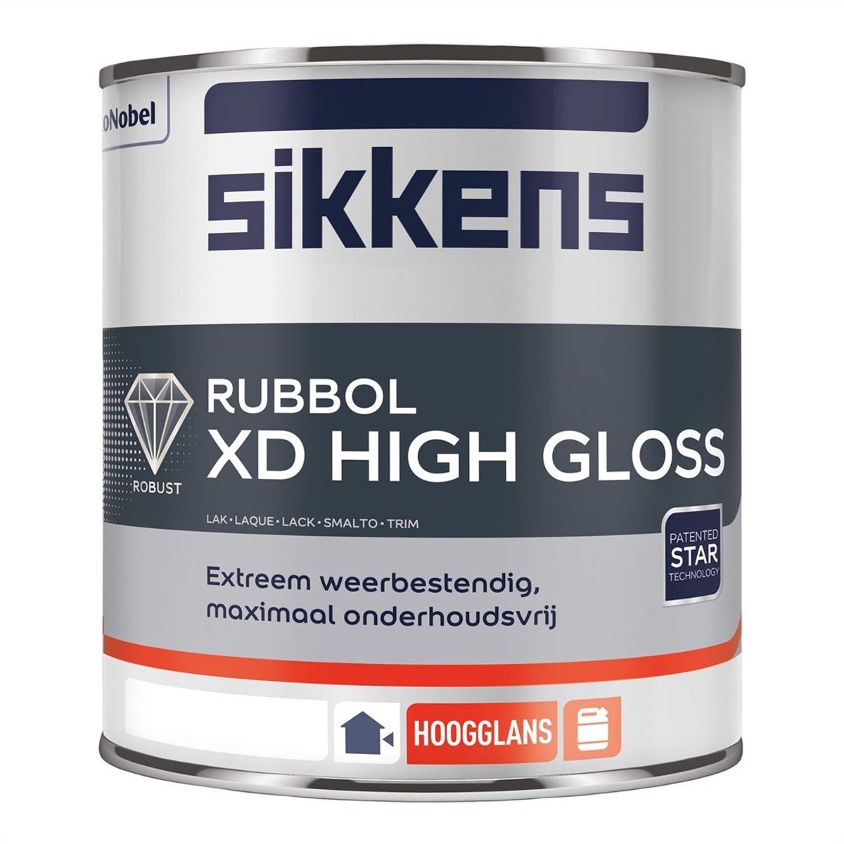 Sikkens Rubbol XD High Gloss 1 Liter RAL 7021 Mengkleur