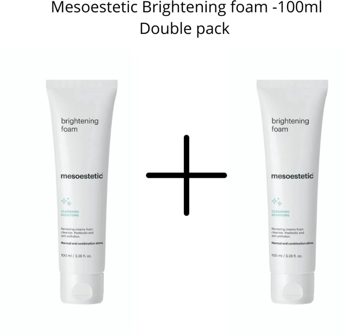 Mesoestetic Brightening Foam 2 Stuks – 2x100ml Voordeelset – Gezichtsreiniger tegen Pigmentvlekken