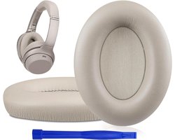 Professionele oorkussens Geschikt voor Sony WH-1000XM3 (WH1000XM3) on-ear hoofdtelefoons, oorkussens van zacht proteïneleer, geluidsisolerend traagschuim, extra dik (goud)