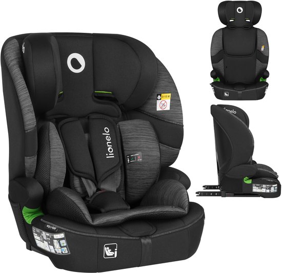 Autostoel ISOFIX voor Kind & Baby (1.5 tot 12 jaar / 76-150 cm / 9-36 kg / Groep 1 2 3) – Nieuwste Veiligheidsnorm – Groeit mee – Breed zit- en rugdeel – Zijbescherming – 10-standen Hoofdsteun – Wasbare Bekleding – Autostoeltje Lionelo Billy i-Size