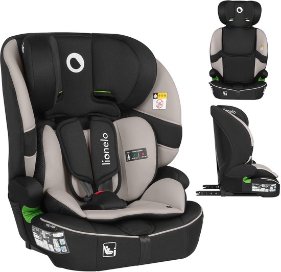 Autostoel ISOFIX voor Kind & Baby (1.5 tot 12 jaar / 76-150 cm / 9-36 kg / Groep 1 2 3) – Nieuwste Veiligheidsnorm – Groeit mee – Breed zit- en rugdeel – Zijbescherming – 10-standen Hoofdsteun – Wasbare Bekleding – Autostoeltje Lionelo Billy i-Size