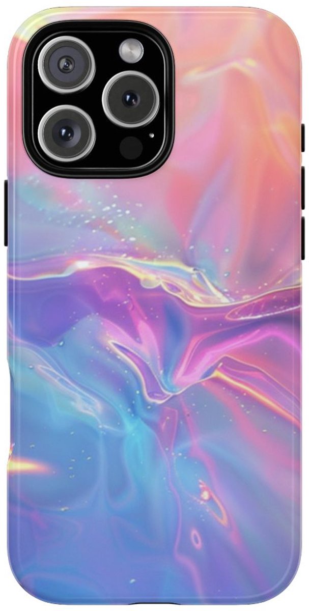 Holografisch Gradient Abstract Ontwerp – Telefoonhoesje Geschikt voor iPhone 16 Pro Max