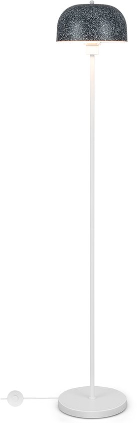 Lampadaire COSTWAY, 146 cm, avec interrupteur à pied, culot E27 et abat-jour, lampe de lecture pour salon, bureau, chambre
