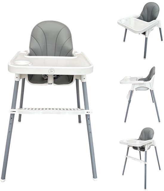 Liefjes & Co Kinderstoel - Eetstoel Baby – Inclusief Kussen – Verstelbare Baby Eetstoel – 2 in 1 & Peuterstoel – Wit