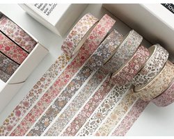 Masking tape set Bloemen - 8 rollen - Masking Tape Flowers