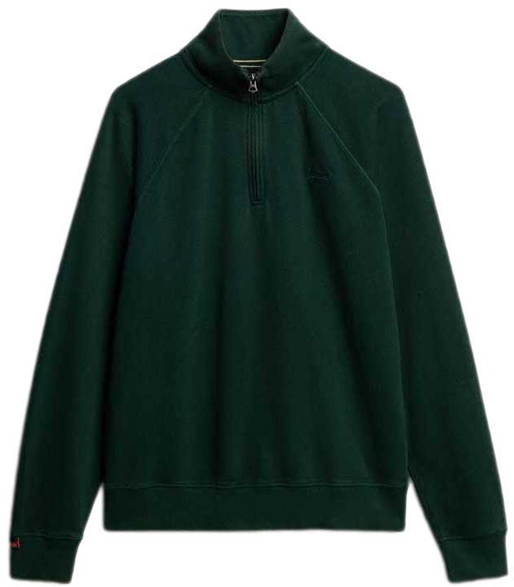 Superdry Essential Logo Sweatshirt Met Halve Rits 3XL Man Groen