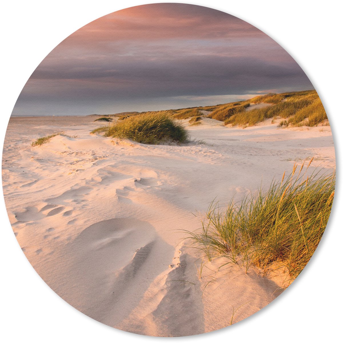 Muismat rond 50x50 cm - Mousepad Strand - Zon - Duin - Ronde muismatten