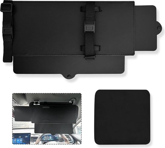 2 in 1 Anti Glare Vizier HD Auto Zonneklep voor Overdag Rijden Auto Visor Zon Blocker Verstelbare Auto Zonnescherm en Nachtzicht Visor Extender