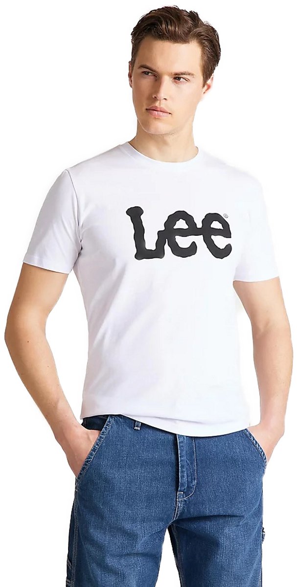 Lee Heren T-Shirt 5XL Ronde Hals Volwassenen Wit