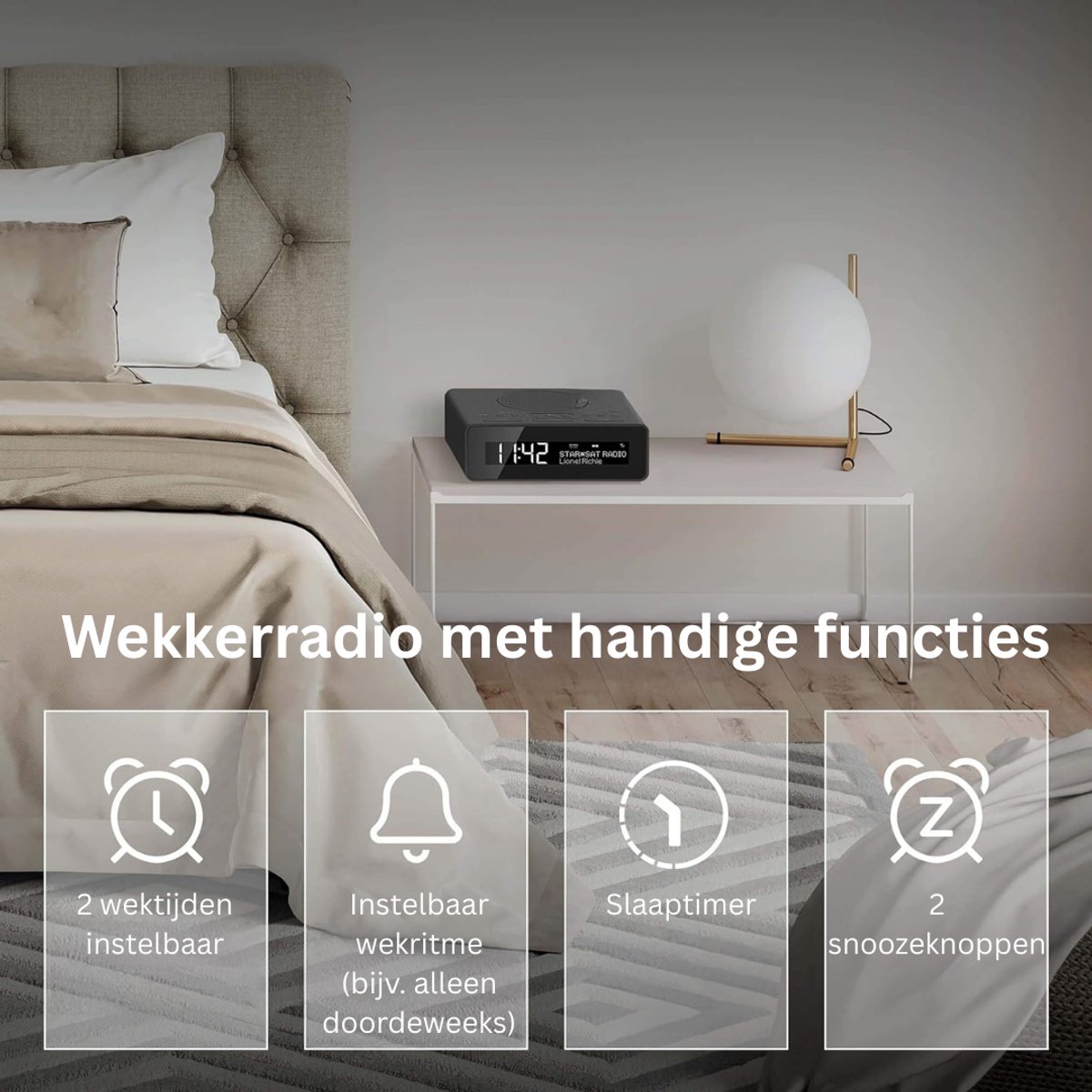 Wekkerradio DAB Plus - Digitale Klok - Dementieklok