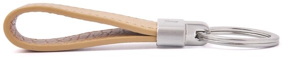 Porte-clés dR Amsterdam | Porte-clés en cuir pour adultes | Porte-clés pour hommes et femmes | Cadeau idéal pour la Vaderdag ou la fête des mères | Porte-clés pour voiture | Porte-clés élégant en cuir Tampa - 93391 Beige