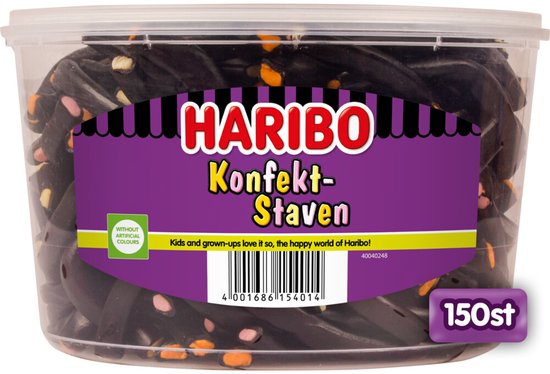 Haribo Konfektstafen - drop met vulling - 150 stuks silo