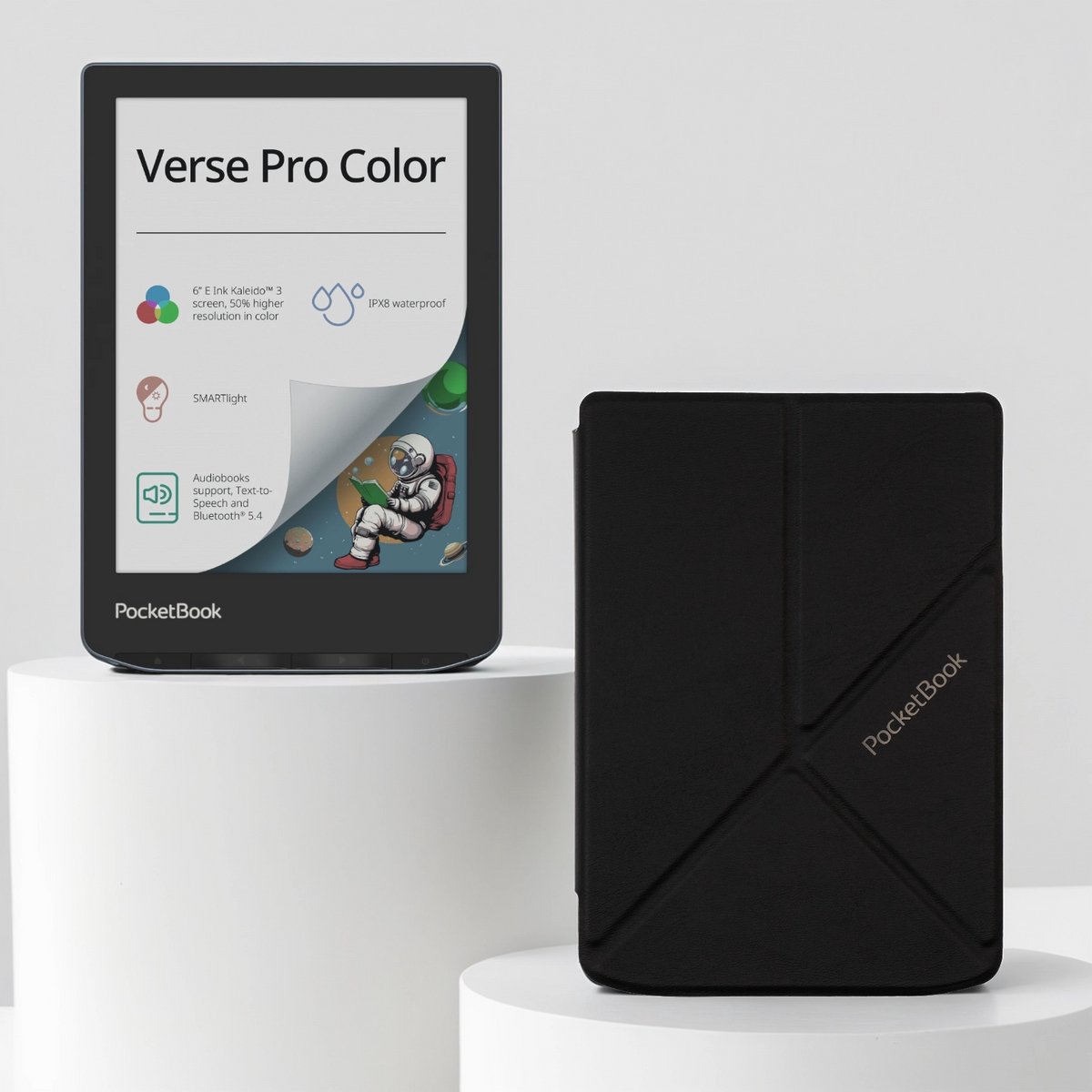 PocketBook Verse Pro Color - Stormy Sea + Zwart Origami PocketBook hoesje - PocketBook - €215,00