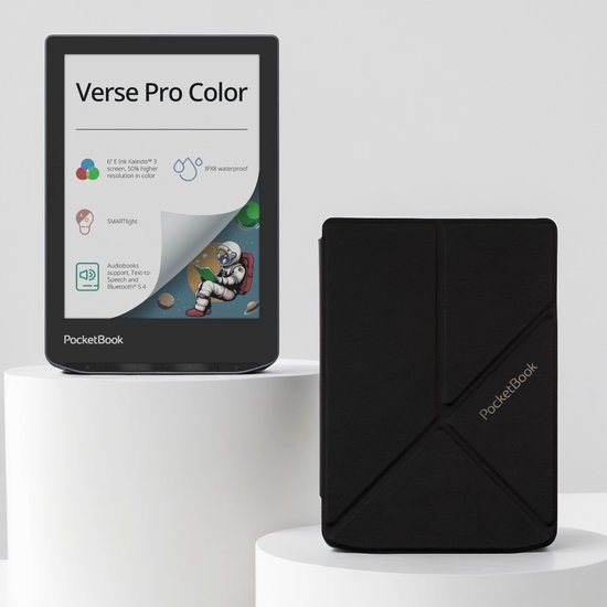 PocketBook Verse Pro Color - Stormy Sea + Zwart Origami Pock ... - cover