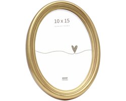 Deknudt Frames fotolijst S100A3 - goud - ovaal - 10x15 cm
