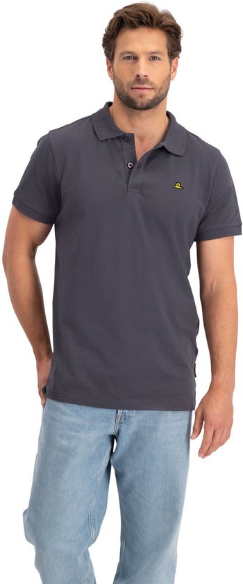NOMAD® Polo Piqué Heren | Maat XL | Antraciet | Polo Shirt Korte Mouw | Luchtig Katoen | Sneldrogend