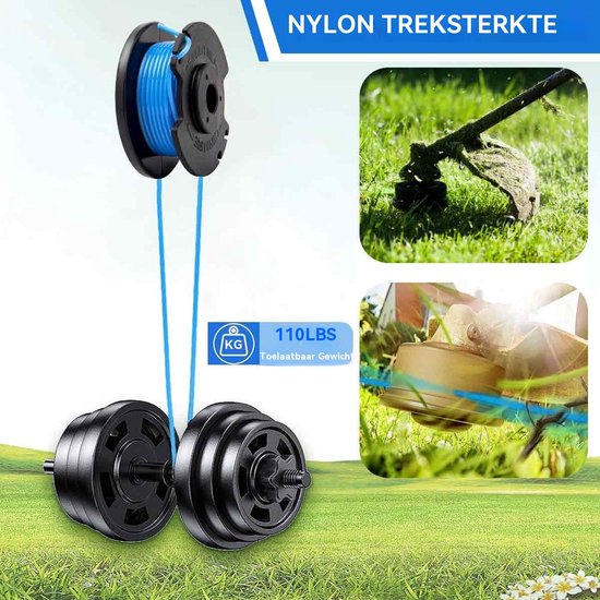 6-pack Trimmerspoelen met Draad & Deksel - Geschikt voor Grastrimmer van BLACK+DECKER — afbeelding 2