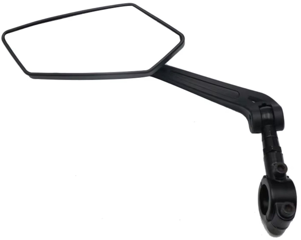 Astravon Fietsspiegel Links - Fietsspiegel E-bike - Achteruitkijkspiegel - Fietsspiegel voor E-bike Scooter en Fiets - Makkelijk verstelbaar - Geschikt Voor (E-)bike & Elektrische Fiets - 360º Draaibaar – Inclusief Inbussleutel - Zwart