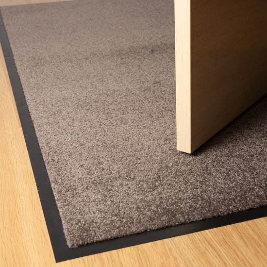 Paillasson Furni24 – Facile à nettoyer, résistant aux intempéries, avec envers antidérapant – Pour l'intérieur et l'extérieur, absorbant, à séchage rapide, lavable – Beige, 80 x 120 cm