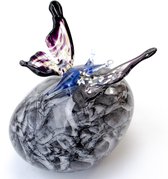 Mini Urne Papillon Bleu sur Pierre Glas Loranto Bouche