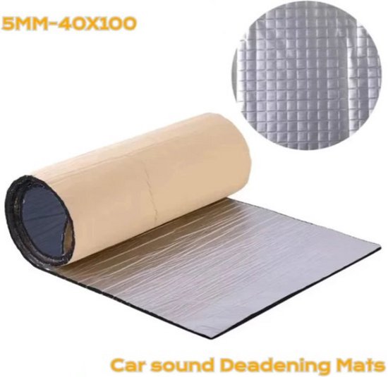 Lot 12 Tapis Isolation Phonique Auto-adhésifs 10mm - Isolation Acoustique Thermique Voiture 40x25cm