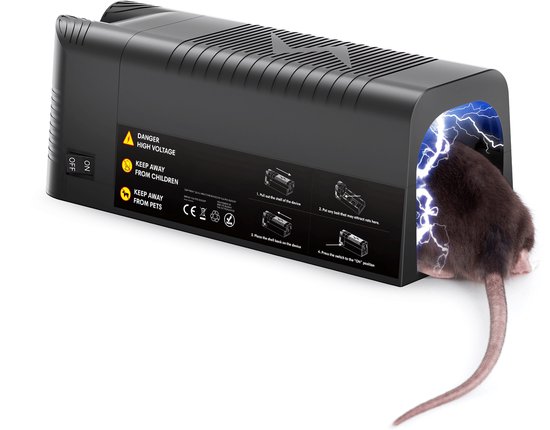 Vulpes Goods® Verjager - Elektrische Muizenval Pro – Effectieve Muizenval voor Binnen - Draadloos & Oplaadbaar - Veilig, Hygiënisch & Duurzaam – Ook geschikt als Elektrische Rattenval