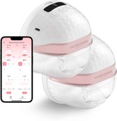 Vulpes Goods® BabyCare - Dubbele Elektrische Draadloze Borstkolf - Handsfree & Draagbaar - met APP bediening - BPA-Vrij - Incl. Borstschildverkleiners, 60 Moedermelk Bewaarzakjes, Reistas & Kolfdagboek - PRO V2