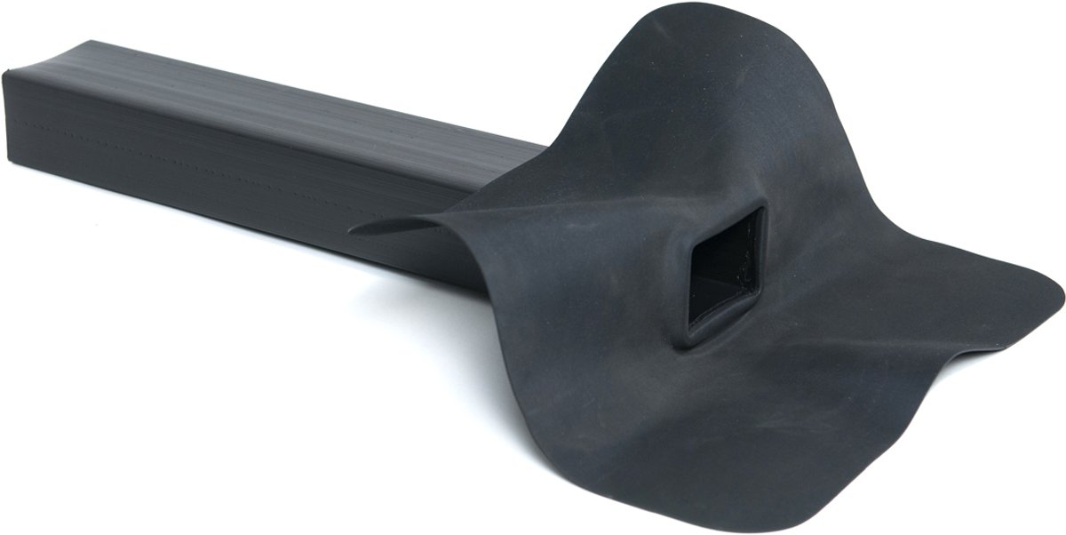 Dakvoordeelshop EPDM stadsuitloop 90˚ 60 x 80 x 300mm compleet, incl. EPDM flap