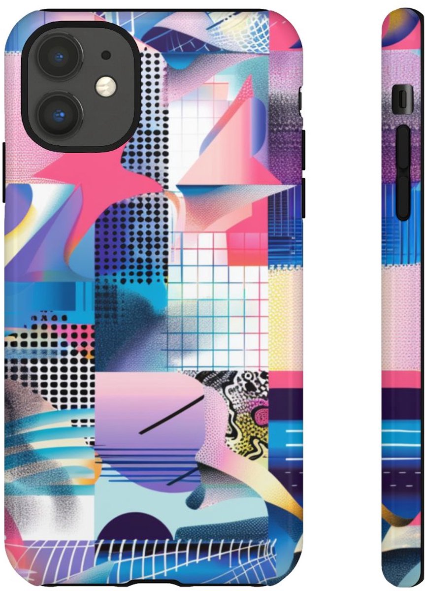 Kleurrijk Abstract Geometrisch Patroon – Telefoonhoesje Geschikt voor iPhone 11