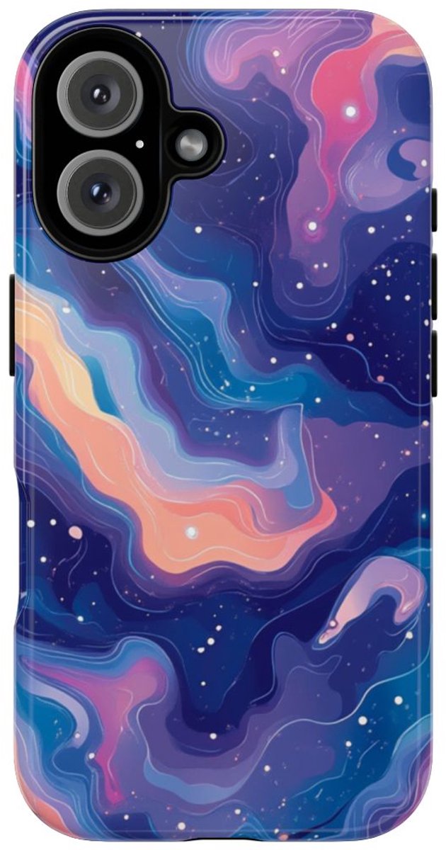 Kleurrijke Abstracte Kosmische Wervelingen – Telefoonhoesje Geschikt voor iPhone 16