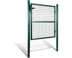 Metalen Tuinpoort - Hekwerk Deur - Tuin Afscheiden - Roestbestendig Verzinkt - 125x100 cm - Groen