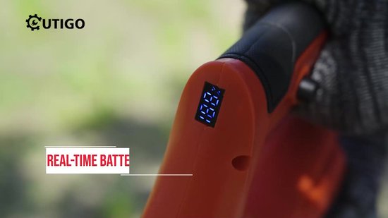 Accu grastrimmer met accu, gazonkantentrimmer met 2 accu's 21V en 4 mestypen + 1 tuinschaar, opvouwbare grasmaaier-Rood